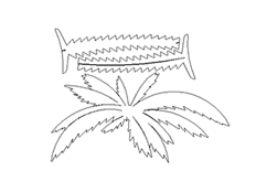 線切割椰樹,線切割圖紙免費下載
